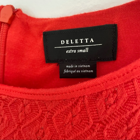 Deletta Anthro Torchon Ponte Dress on Red size XS - Picture 3 of 7